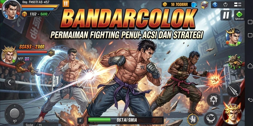 Screenshot BANDARCOLOK menampilkan aksi pertarungan yang intens dan mendebarkan.