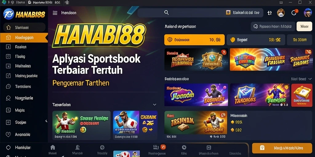 Tampilan antarmuka permainan Sportsbook yang menarik dan interaktif.
