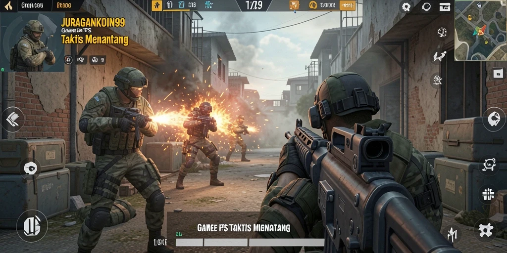 Screenshot gameplay JURAGANKOIN99 dengan aksi seru di lapangan.