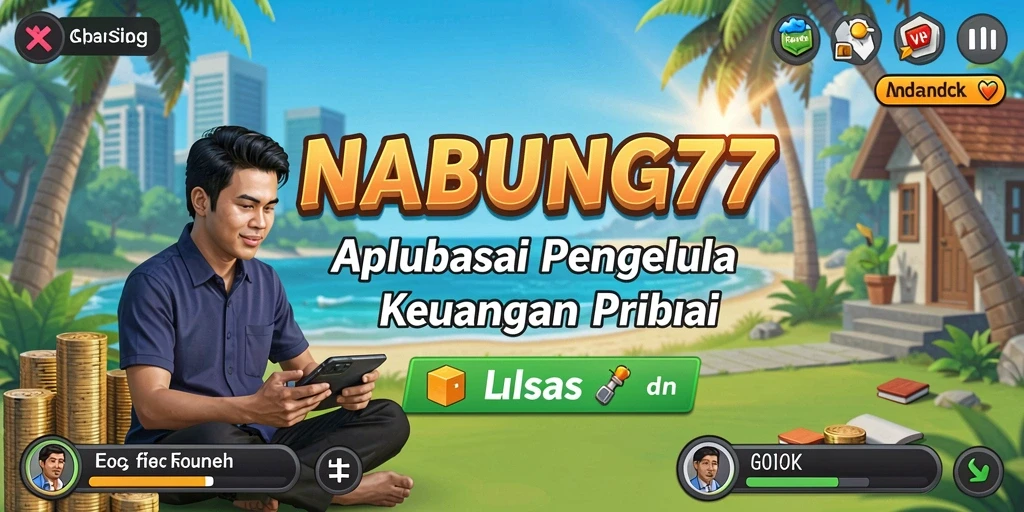 Tampilan utama aplikasi NABUNG77 dengan fitur pengelolaan keuangan.