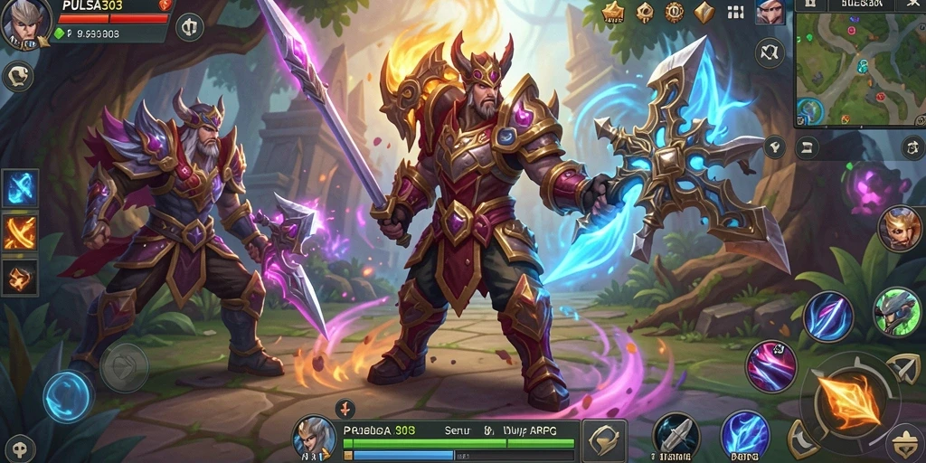 Tampilan gameplay seru PULSA303 dengan pertempuran yang mendebarkan.