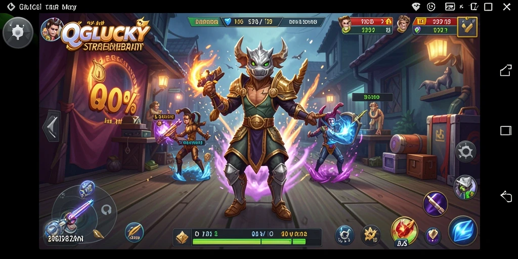 Screenshot menampilkan aksi seru dalam game strategi QGLUCKY.