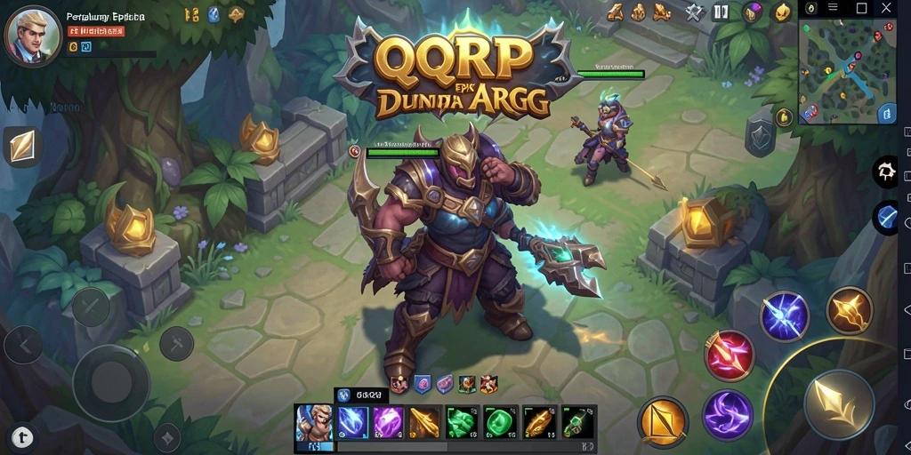Gameplay dinamis dalam QQRP yang penuh aksi dan strategi.