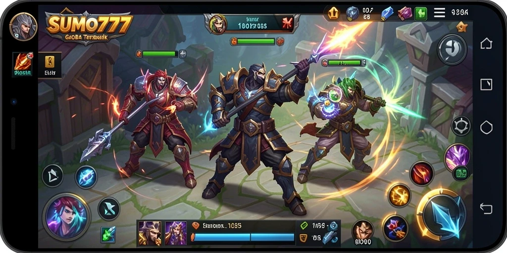 Tampilan menarik dari gameplay seru SUMO777 di medan pertempuran.